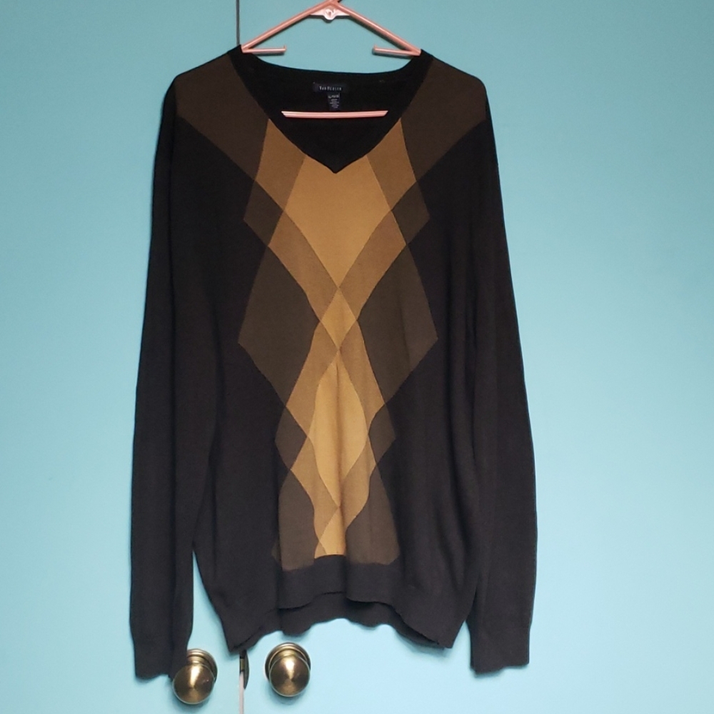 Van Heusen Brown Argyle Sweatshirt